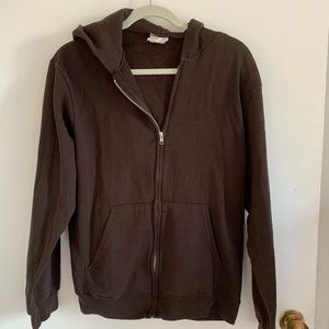 Dark brown hooded sweatshirt